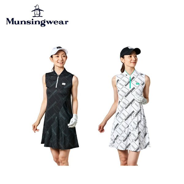 Munsingwear（マンシングウェア） Munsingwear（マンシングウェア）製品。Munsingwear ENVOY 吸汗速乾SUNSCREENフレームロゴプリントワンピース 23SS MEWVJJ02