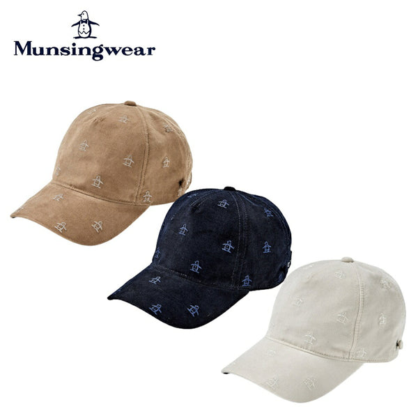 ゴルフ - ヘッドウェア Munsingwear（マンシングウェア）製品。Munsingwear イオニア ペンギン刺繍キャップ 23FW MGAWJC01