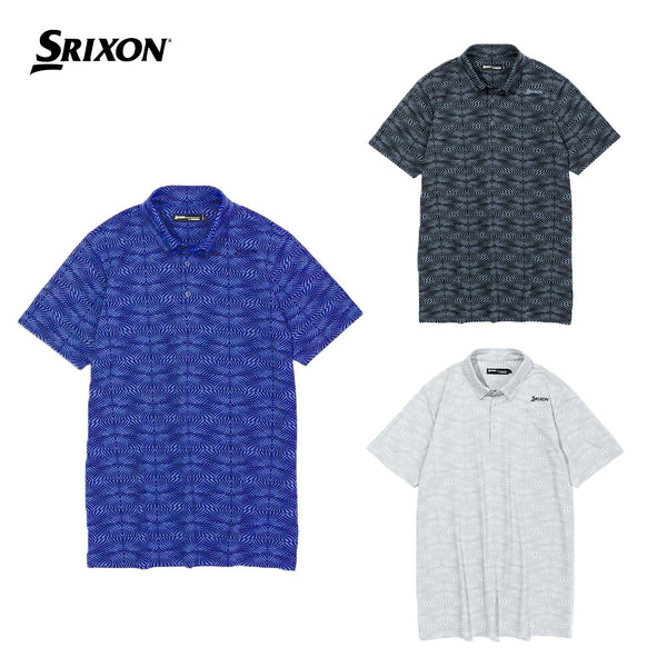 ゴルフ SRIXON（スリクソン）製品。SRIXON リーフ総柄ダブルジャカードシャツ 23SS RGMVJA07