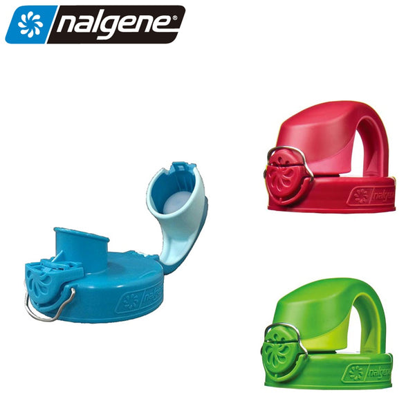 NALGENE NALGENE（ナルゲン）製品。NALGENE ナルゲン スポーツ アウトドア ボトルキャップ OTFキャップ 90080 ワンプッシュシステム ポリプロピレン TPE シリコン グレイシャーブルー ビートレッド サポートグリーン