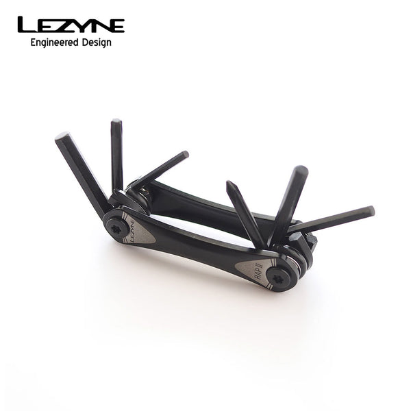 LEZYNE（レザイン） LEZYNE（レザイン）製品。LEZYNE レザイン 自転車 メンテナンス マルチツール RAP II 6 スチール製ビット搭載 コンパクト グラベル ロード マウンテン サイドプレート 鍛造アルミニウム製 軽量化 耐腐敗性 Black Anti-Corrosionテクノロジー 重量82g