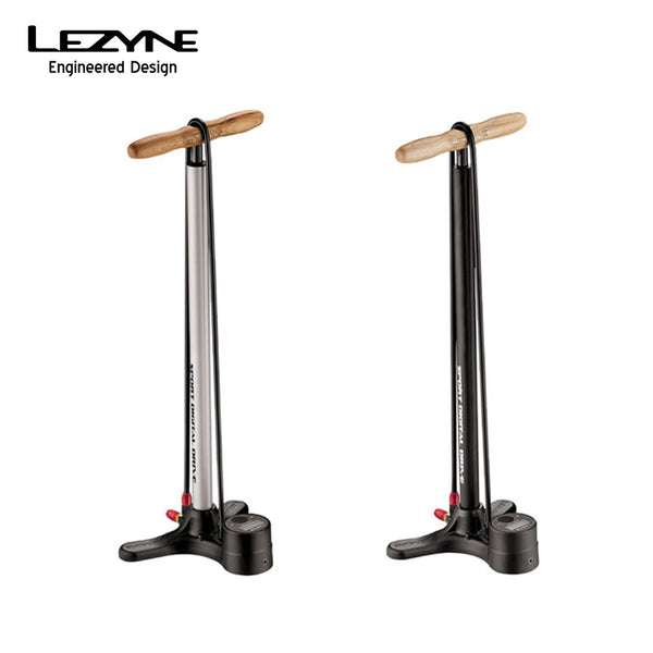 LEZYNE（レザイン） LEZYNE（レザイン）製品。LEZYNE レザイン 自転車 メンテナンス 空気入れ SPORT DIGITAL DRIVE フロアポンプ スチール製 木製ハンドル 仏式 米式 対応 57-4210260001 57-4210260002
