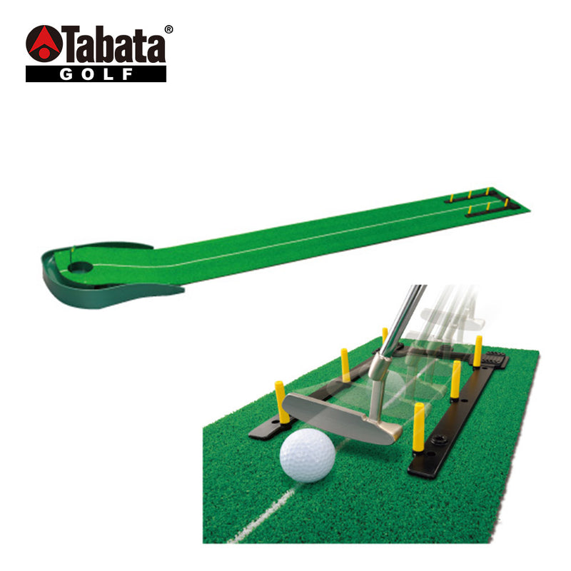 ベストスポーツ Tabata（タバタ）製品。Tabata グリーンパターマット ライン入り2.45＋ナビ GV0127