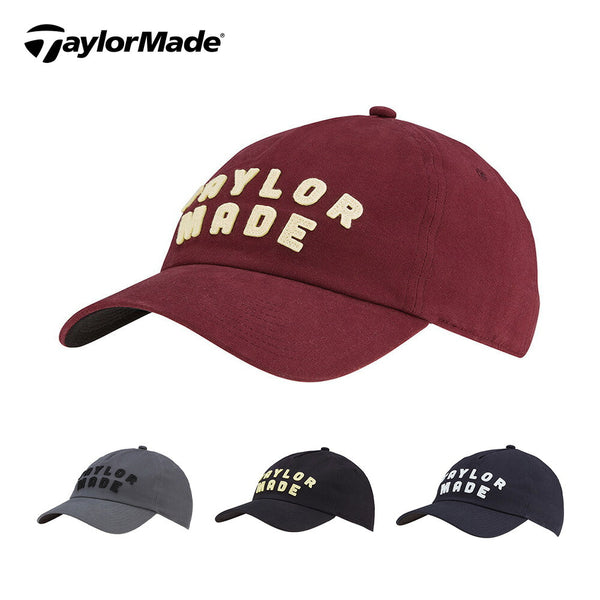 TaylorMade（テーラーメイド） TaylorMade（テーラーメイド）製品。TaylorMade テーラーメイド メンズ ゴルフ 帽子 キャップ クラブTM ロゴキャップ TD917 23SS 春夏 ウォッシュ加工 アーチ型 ロゴ ブラック グレー バーガンディ ネイビー