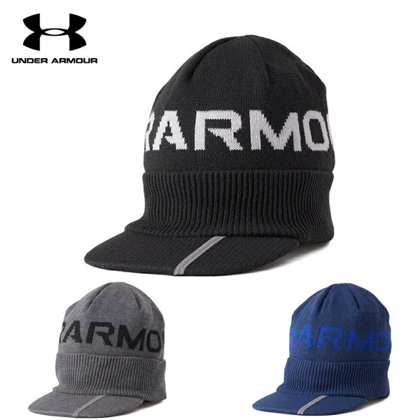 Under Armour（アンダーアーマー） Under Armour（アンダーアーマー）製品。UNDER ARMOUR アンダーアーマー メンズ ゴルフ 帽子 キャップ UAブリムニット ビーニー 1375339 22FW 秋冬 ツバ付き 吸水素材 アクリル