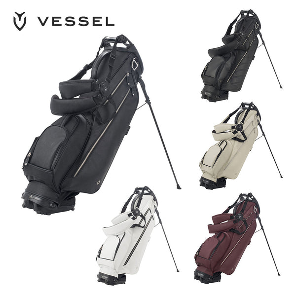 VESSEL（ベゼル） VESSEL（ベゼル）製品。VESSEL ベゼル ゴルフ メンズ キャディバッグ キャディーバッグ スタンド おすすめ おしゃれ 軽量 カート VLS Lux 2.8kg 7.5型 4分割 口枠 シングルストラップ ダブルストラップ 7530221